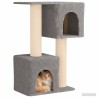 Arbre à chat avec poteaux à griffer en sisal Gris clair 114 cm 629163629163