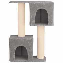 Arbre à chat avec poteaux à griffer en sisal Gris clair 114 cm 629163629163