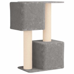 Arbre à chat avec poteaux à griffer en sisal Gris clair 114 cm 629163629163