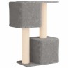 Arbre à chat avec poteaux à griffer en sisal Gris clair 114 cm 629163629163