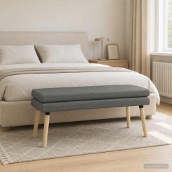 Banc à double couche Gris foncé 110 x 40 x 47 cm Tissu 629164629164