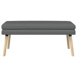 Banc à double couche Gris foncé 110 x 40 x 47 cm Tissu 629164629164