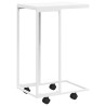 Table d'appoint avec roues Blanc 40x30x63,5cm Bois d'ingénierie 629173629173