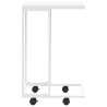 Table d'appoint avec roues Blanc 40x30x63,5cm Bois d'ingénierie 629173629173
