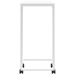 Table d'appoint avec roues Blanc 40x30x63,5cm Bois d'ingénierie 629173629173