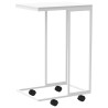 Table d'appoint avec roues Blanc 40x30x63,5cm Bois d'ingénierie 629173629173