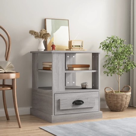 Table d'appoint sonoma gris 50x50x60 cm bois d'ingénierie 629176629176