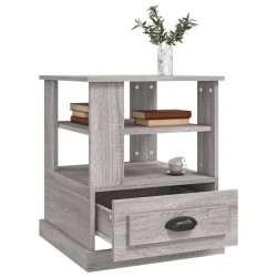Table d'appoint sonoma gris 50x50x60 cm bois d'ingénierie 629176629176