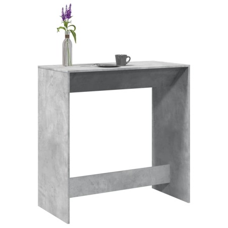 Table de bar gris béton 102x50x103,5 cm bois d'ingénierie 629177629177
