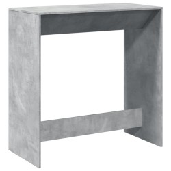 Table de bar gris béton 102x50x103,5 cm bois d'ingénierie 629177629177