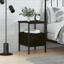 Table de chevet noir 34x36x50 cm bois d’ingénierie 629178629178