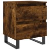 Table de chevet chêne fumé 40x35x50 cm bois d’ingénierie 629179629179