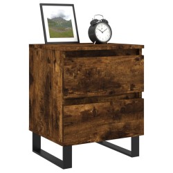 Table de chevet chêne fumé 40x35x50 cm bois d’ingénierie 629179629179
