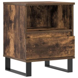 Table de chevet chêne fumé 40x35x50 cm bois d’ingénierie 629180629180