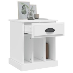 Table de chevet blanc 43x36x50 cm 629181629181