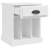 Table de chevet blanc 43x36x50 cm 629181629181