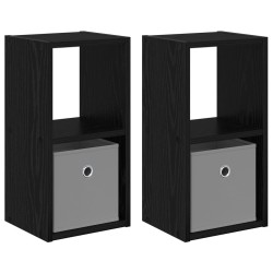 Table de chevet 2 pcs Chêne noir 25,5 x 22 x 49,5 cm 629182629182