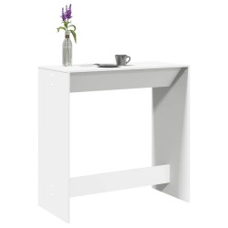 Table de bar blanc 102x50x103,5 cm bois d'ingénierie 629183629183