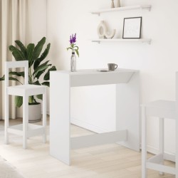 Table de bar blanc 102x50x103,5 cm bois d'ingénierie 629183629183