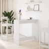 Table de bar blanc 102x50x103,5 cm bois d'ingénierie 629183629183