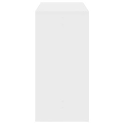 Table de bar blanc 102x50x103,5 cm bois d'ingénierie 629183629183
