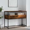 Table console chêne fumé 100x40x75 cm bois d'ingénierie 629184629184
