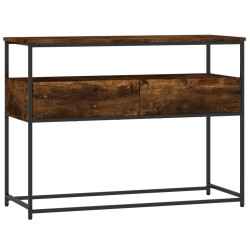 Table console chêne fumé 100x40x75 cm bois d'ingénierie 629184629184