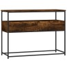 Table console chêne fumé 100x40x75 cm bois d'ingénierie 629184629184