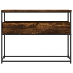 Table console chêne fumé 100x40x75 cm bois d'ingénierie 629184629184