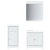 Meubles de salle de bain 3 pcs BERG blanc bois de pin massif 629188629188
