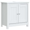 Meubles de salle de bain 3 pcs BERG blanc bois de pin massif 629188629188