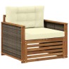 Sofa de milieu extérieur Bois d'Acacia Massif Naturel 629189629189