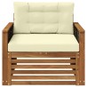 Sofa de milieu extérieur Bois d'Acacia Massif Naturel 629189629189