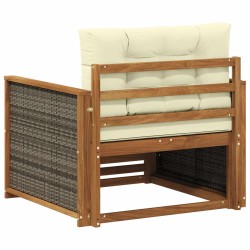 Sofa de milieu extérieur Bois d'Acacia Massif Naturel 629189629189