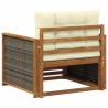 Sofa de milieu extérieur Bois d'Acacia Massif Naturel 629189629189