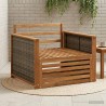 Sofa de milieu extérieur Bois d'Acacia Massif Naturel 629190629190