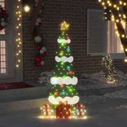 Sapin de Noël lumineux avec 3 boîtes-cadeaux 2D blanc chaud 629191629191