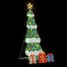 Sapin de Noël lumineux avec 3 boîtes-cadeaux 2D blanc chaud 629191629191