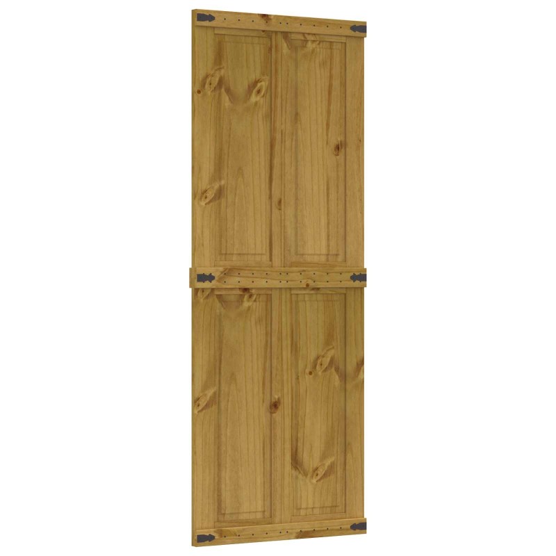 Porte de grange Corona Brun Miel 80 x 210 cm Bois de pin massif 629194629194