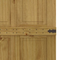Porte de grange Corona Brun Miel 80 x 210 cm Bois de pin massif 629194629194