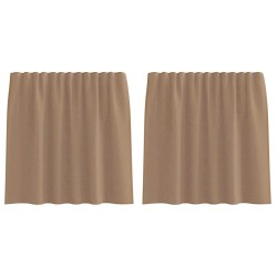 Rideaux en voile à œillets 2 pcs marron clair 629195629195