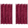 Rideaux en velours 2 pcs Bordeaux 175 x 140 cm Velours 629196629196