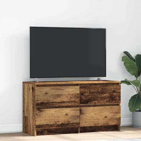 Meuble TV vieux bois 100x35x54 cm bois d'ingénierie 629200629200