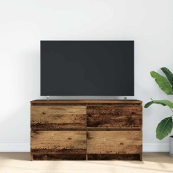Meuble TV vieux bois 100x35x54 cm bois d'ingénierie 629200629200