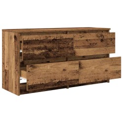 Meuble TV vieux bois 100x35x54 cm bois d'ingénierie 629200629200