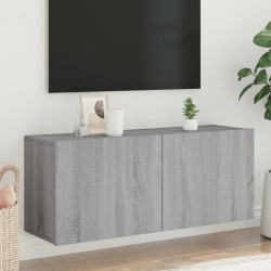 Meuble TV mural sonoma gris 100x30x41 cm 629201629201