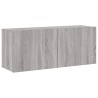 Meuble TV mural sonoma gris 100x30x41 cm 629201629201