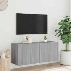 Meuble TV mural sonoma gris 100x30x41 cm 629201629201