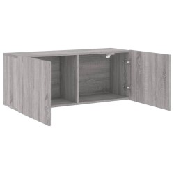 Meuble TV mural sonoma gris 100x30x41 cm 629201629201