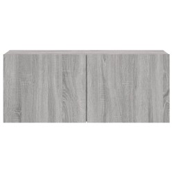 Meuble TV mural sonoma gris 100x30x41 cm 629201629201